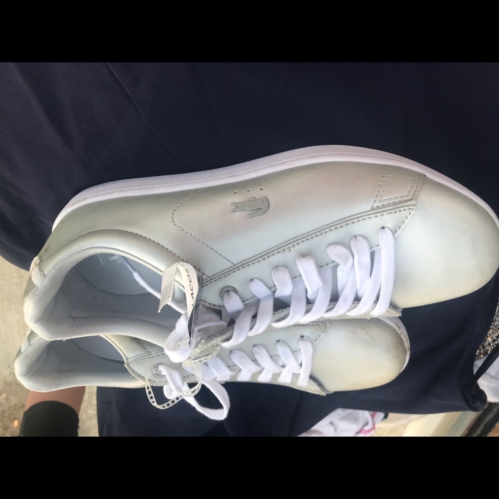 Lacoste’ silver shoes
